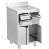 Szafka robocza - do ekspresu do kawy - 600x600mm - z 2 szufladami, 1 drzwiami skrzydłowymi i z rantem