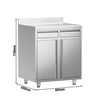 Szafka robocza – 800 x 600 mm – z 2 drzwiami, 2 szufladami i rantem – do ekspresu do kawy