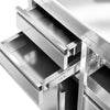 Szafka robocza – do ekspresu do kawy – 1400 x 600 mm – z 1 drzwiami skrzydłowymi, 2 szufladami, koszem na śmieci, 6 półkami i obrzeżem