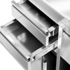 Szafka robocza – na ekspres do kawy – 1200 x 600 mm – z 2 drzwiami skrzydłowymi, 2 szufladami, wyjmowaną półką, 3 półkami i listwą ochronną
