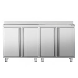 Szafka robocza – do ekspresu do kawy – 2000 x 600 mm – z 4 drzwiami skrzydłowymi i panelem tylnym