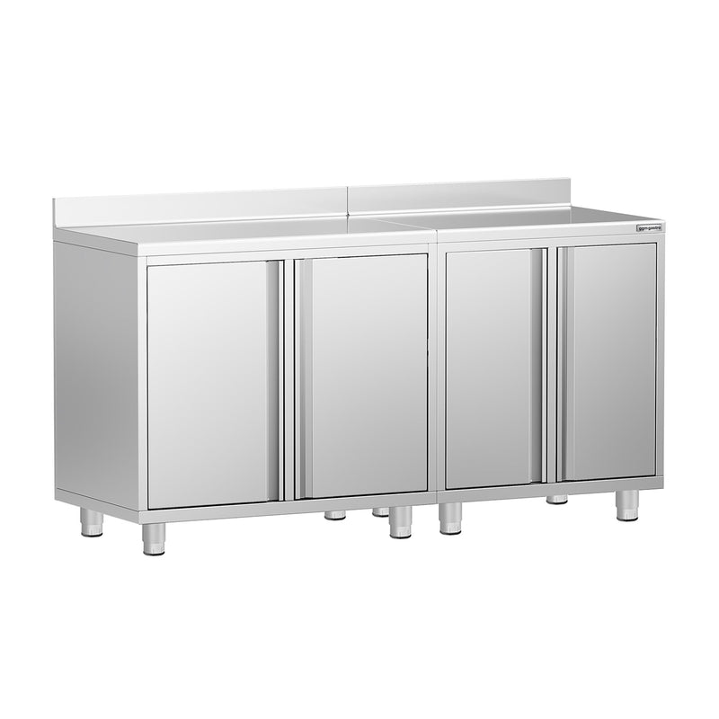 Szafka robocza – do ekspresu do kawy – 1800 x 600 mm – z 4 drzwiami skrzydłowymi i panelem tylnym