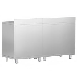 Szafka robocza – do ekspresu do kawy – 1800 x 600 mm – z 4 drzwiami skrzydłowymi i panelem tylnym