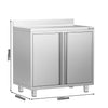Szafka robocza - do ekspresu do kawy - 1000x600mm - z 2 parami drzwi skrzydłowych i z rantem