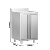 Szafka robocza – 600 x 600 mm – z 2 drzwiami skrzydłowymi i rantem – do ekspresu do kawy