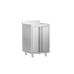 Szafka robocza – do ekspresu do kawy – 600 x 600 mm – z 2 drzwiami skrzydłowymi i panelem tylnym