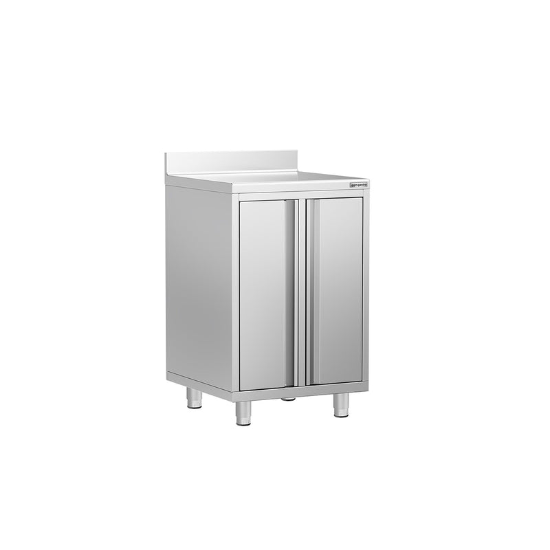 Szafka robocza – do ekspresu do kawy – 600 x 600 mm – z 2 drzwiami skrzydłowymi i panelem tylnym