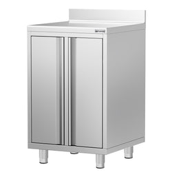 Szafka robocza – do ekspresu do kawy – 600 x 600 mm – z 2 drzwiami skrzydłowymi i panelem tylnym