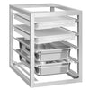 Moduł podblatowy z 5 szufladami – 450 x 660 mm – GN i EN – do stołów roboczych serii ATK o głębokości 700 mm