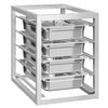 Moduł podblatowy z 5 szufladami – 450 x 660 mm – GN i EN – do stołów roboczych serii ATK o głębokości 700 mm