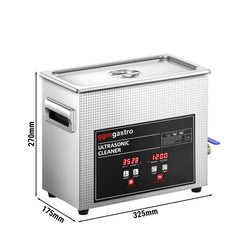 Myjka ultradźwiękowa - 6,5L - 40kHz - 180W moc ultradźwięków - z zaworem spustowym - Degas