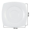 (12 sztuk) SELTMANN WEIDEN | Spodek – kwadratowy – 145 mm – biały/jednolity