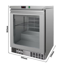 Zamrażarka podstawowa ze stali nierdzewnej PREMIUM - 110 litrów - z 1 szklanymi drzwiami