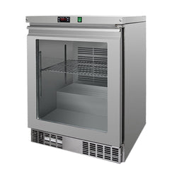 Zamrażarka podstawowa ze stali nierdzewnej PREMIUM - 110 litrów - z 1 szklanymi drzwiami