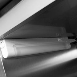 Szafa mroźnicza ze stali nierdzewnej PREMIUM - 110L - 595x590mm - 1 drzwi, przeszklona - chłodzenie wentylowane; manualne odszranianie