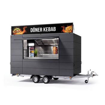 Przyczepa handlowa / food truck DÖNER – 5,7 m – z wyposażeniem podstawowym i sprzętem kuchennym