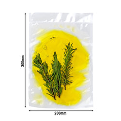 (1000 sztuk) Worki próżniowe – gładkie – w 100% nadające się do recyklingu – 200 x 300 mm