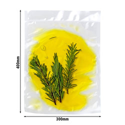 (500 sztuk) Worki próżniowe – gładkie – w 100% nadające się do recyklingu – 300 x 400 mm