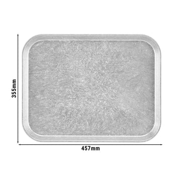 (12 szt.) CAMBRO | Poliestrowa taca Versa - prostokątna - 457x355mm - wysoki profil - jasnoszara - Prime Gastro