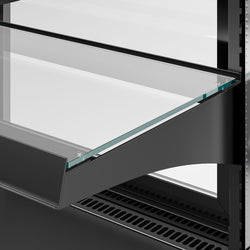 Witryna chłodnicza Helsinki - 1200x800mm - 199L - Czarny - z 2 przeszklonymi drzwiami - 4 półki - z oświetleniem LED - na rynek PL