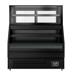 Witryna chłodnicza Helsinki - 1200x800mm - 199L - Czarny - z 2 przeszklonymi drzwiami - 4 półki - z oświetleniem LED - na rynek PL