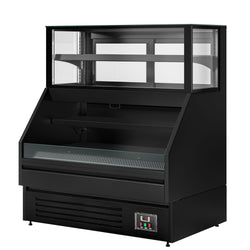 Witryna chłodnicza Helsinki - 1200x800mm - 199L - Czarny - z 2 przeszklonymi drzwiami - 4 półki - z oświetleniem LED - na rynek PL