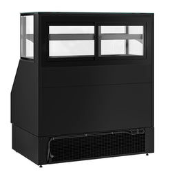 Witryna chłodnicza Helsinki - 1200x800mm - 199L - Czarny - z 2 przeszklonymi drzwiami - 4 półki - z oświetleniem LED - na rynek PL
