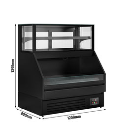 Lada sprzedażowa - 1200 mm - 199 litrów - z oświetleniem LED, półką górną & dolną