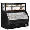 Witryna chłodnicza PREMIUM Helsinki - 1500x800mm - 251L - Czarny - z 2 przeszklonymi drzwiami - 4 półki - z oświetleniem LED
