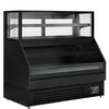 Witryna chłodnicza PREMIUM Helsinki - 1500x800mm - 251L - Czarny - z 2 przeszklonymi drzwiami - 4 półki - z oświetleniem LED