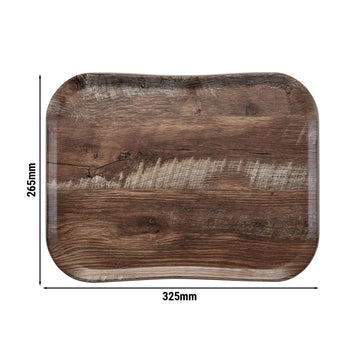 (12 szt.) CAMBRO | CENTURY™ - Taca z włókna szklanego - GN 1/2 - efekt jasnego drewna oliwnego - gładka - Prime Gastro