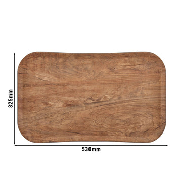 (12 szt.) CAMBRO | CENTURY™ - Taca z włókna szklanego - GN 1/1 - oliwkowy brąz z efektem drewna - gładka - Prime Gastro