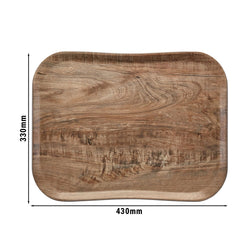 (12 szt.) CAMBRO | CENTURY™ - Taca z włókna szklanego - prostokątna - 430x330mm - efekt jasnego drewna oliwnego - gładka