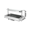 Drop-in Hot Plate Stainless Steel - 1000mm - 3x GN 1/1 - 1.35 kW - with Toughened Glass Sneeze Screen