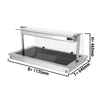Drop-in Hot Plate Stainless Steel with Ceramic Glass Surface - 1000mm - 3x GN 1/1 - 1.35 kW