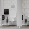 Waste bin - Wall-mounted - 7L - 290(H)x240(W)x110(D)mm - Black - Stainless steel