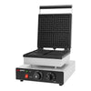 Commercial Waffle Maker - Single - Manual - 1.75 kW - Shape: 4 Brussels Waffles