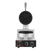 Commercial Waffle Maker - Single - Manual - 1.3kW - Shape: Hearts - Ø 180mm - plates with Teflon coating