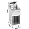 Electric Chip Scuttle - 1.00kW - 1x GN 1/1 - with base frame - Freestanding
