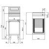 Electric Chip Scuttle - 1.00kW - 1x GN 1/1 - with base frame - Freestanding
