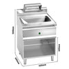 Podgrzewacz do frytek - 1kW - 1x GN 1/1 - z górną lampą grzewczą - na podstawie szkieletowej