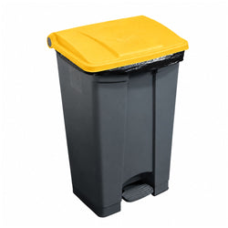 CAMBRO | Kosz na śmieci z pedałem – 87 litrów – żółta pokrywa