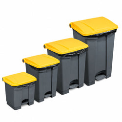 CAMBRO | Kosz na śmieci z pedałem – 87 litrów – żółta pokrywa