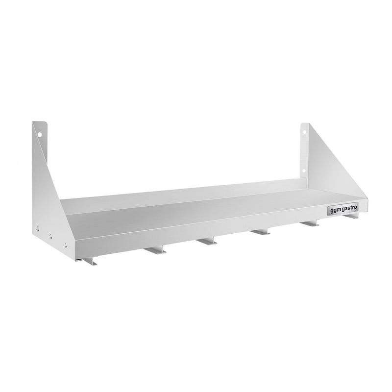 Półka ścienna na pojemniki 5x GN 1/6 – 1000x300 mm – wraz z szynami