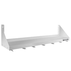 Półka ścienna – do pojemników 6x GN 1/6 – 1200x300 mm – wraz z szynami