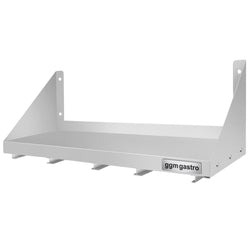 Półka ścienna na pojemniki 4x GN 1/6 – 800x300 mm – wraz z szynami