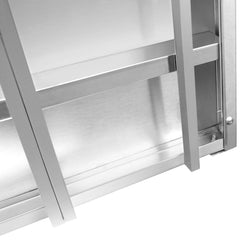 Półka ścienna na pojemniki 5x GN 1/6 – 1000x300 mm – wraz z szynami