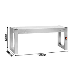 Mostek grzewczy na podczerwień – 1500 x 300 mm – z 1 podgrzewanym poziomem – z możliwością układania w stosy