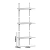 Półka naścienna ECO – 1200 x 300 mm – z 3 poziomami