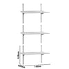 Półka naścienna ECO – 1400 x 400 mm – z 3 poziomami